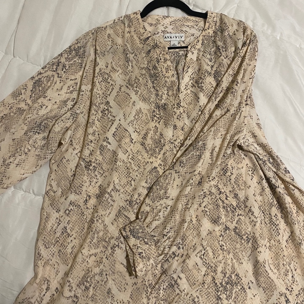 Ava & Viv Snake Skin Top